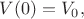 $V(0)  = V_0,$