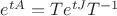 $e^{tA}=Te^{tJ}T^{-1}$