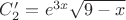$C'_2={e}^{3x}\sqrt{9-x}$