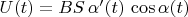 $U(t)=BS\,\alpha'(t)\,\cos\alpha(t)$