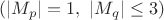 $(|M_p|=1,\ |M_q| \le 3)$ $(|M_p|=1,\ |M_q| \le 3)$
