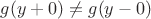 $g(y+0)\ne g(y-0)$