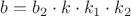 $b={b_2}\cdot{k}\cdot{k_1}\cdot{k_2}$