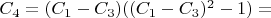 $C_4=(C_1-C_3)((C_1-C_3)^2-1)=$