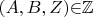$(A, B, Z)$\in$$\mathbb{Z}$$