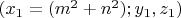 $(x_1=(m^2+n^2); y_1,z_1)$
