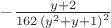 $-{\frac {y+2}{162\, \left( {y}^{2}+y+1 \right) ^{2}}}$