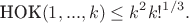 $$\mbox{НОК}(1,...,k) \leq k^2 k!^{1/3}.$$