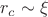 $r_c \sim \xi$
