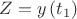 $Z=y\left(t_1\right)$