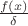 $\frac{f(x)}{\delta}$
