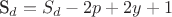 S_{d}=S_d-2p+2y+1