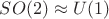 $SO(2)\approx U(1)$
