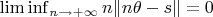 $\liminf_{n \to +\infty} n\|n \theta - s\| = 0$
