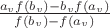 $\frac{a_v f(b_v)-b_v f(a_v)}{f(b_v)-f(a_v)}$