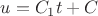 $u=C_1 t+C$