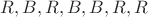 $R,B,R,B,B,R,R$