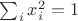 $\sum_i x_i^2=1$
