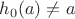 $h_0(a) \neq a$ $h_0(a) \neq a$