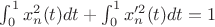 $ \int_{0}^{1} x_n^2(t) dt + \int_{0}^{1} x_n'^2(t) dt = 1$