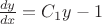 $\frac{dy}{dx}=C_{1}y-1$