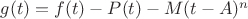 $g(t) = f(t) - P(t) - M(t-A)^n$