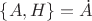 $\{A, H\} = \dot{A}$