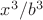 $x^3/b^3$