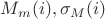 $M_m(i),\sigma_M(i)$