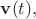 $\mathbf{v}(t),$