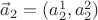 $\vec a_2=(a_2^1,a_2^2)$