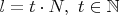 $l = t \cdot N, \ t \in \mathbb{N}$