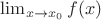 $\lim_{x \to x_0}f(x)$
