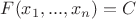 $F(x_1, ... , x_n)=C$