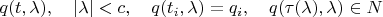 $q(t,\lambda),\quad |\lambda|<c,\quad q(t_i,\lambda)=q_i,\quad q(\tau(\lambda),\lambda)\in N$