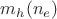 $m_h(n_e)$