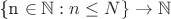 \{n \in \mathbb {N}: n \leq N \} \to \mathbb {N}$