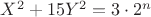 $X^2+15Y^2=3 \cdot 2^n$