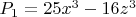 $P_1=25 x^3 - 16 z^3$
