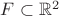 $F\subset\mathbb R^2$