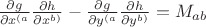 $\frac{\partial g}{\partial x^{(a}}\frac{\partial h}{\partial x^{b)}}-\frac{\partial g}{\partial y^{(a}}\frac{\partial h}{\partial y^{b)}}=M_{ab}$