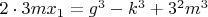 $2\cdot 3mx_1=g^3-k^3+3^2m^3$