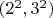 $(2^2, 3^2)$