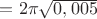 $=2\pi\sqrt{0,005}$