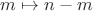 $m\mapsto n-m$