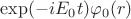 $\exp(-iE_{0}t)\varphi_{0}(r)$