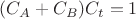 $(C_A+C_B)C_t=1$