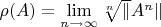 $\rho(A)=\lim\limits_{n\to\infty} \sqrt[n] \|A^n\|$