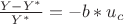 $\frac{Y-Y^*}{Y^*}=-b*u_{c}$