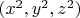$(x^2,y^2,z^2)$